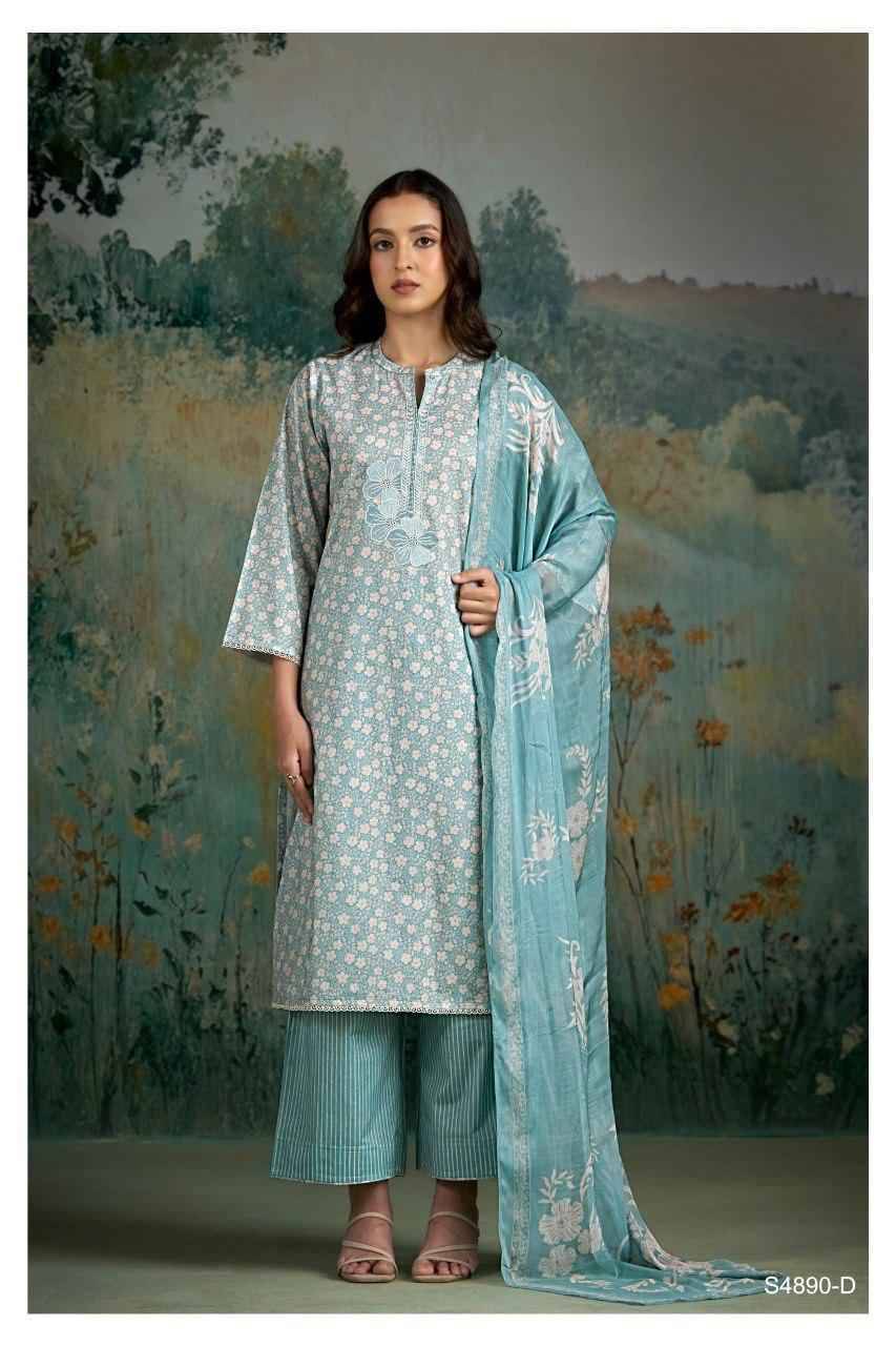 BABINA 4890 Series By Ganga Fashion Beautiful Festive Suits Stylish Colorful Fancy Casual Wear & Ethnic Wear PREMIUM COTTON Print Dresses At Wholesale Price